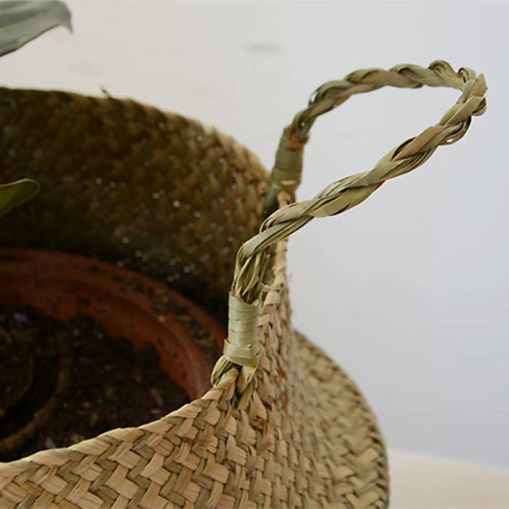 Flower Basket Storage Holder Flower Pot Laundry Organizer Bag Garden Decoration - MRSLM