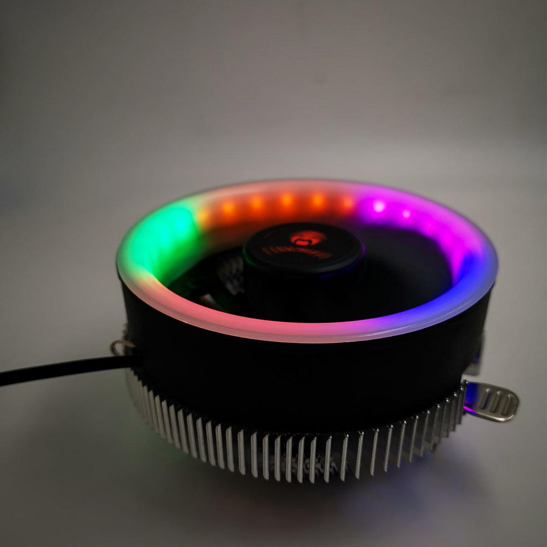 Computer RGB Cooling Fan 3Pin 12V Silent PC Case CPU Cooler LED Multicolor-mode Quiet Chassis Fan for Intel AMD - MRSLM