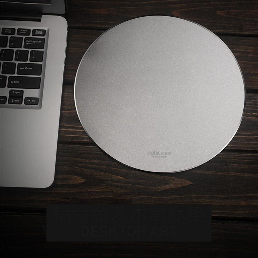 Inphic PD22 Mouse Pad Aluminum Alloy Waterproof Metallic Alloy Round Hard Table Pad MousePad For Office Gaming - MRSLM