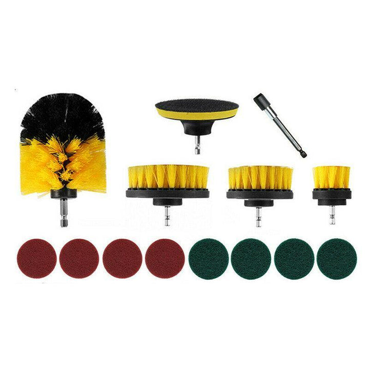 14pcs Drill Brush Tub Clean Electric Grout Power Scrubber Cleaning Tool Kit - MRSLM