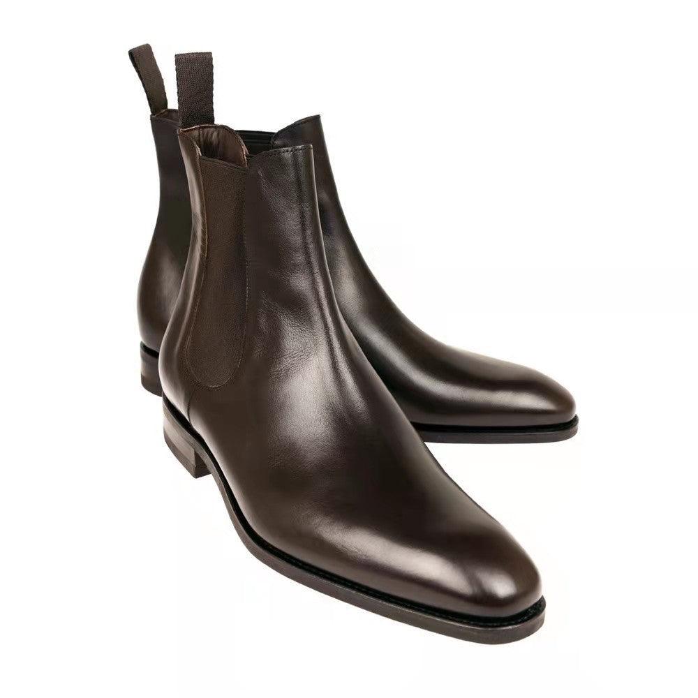 Fashion Simple Short-leg Men's Leather Boots - MRSLM
