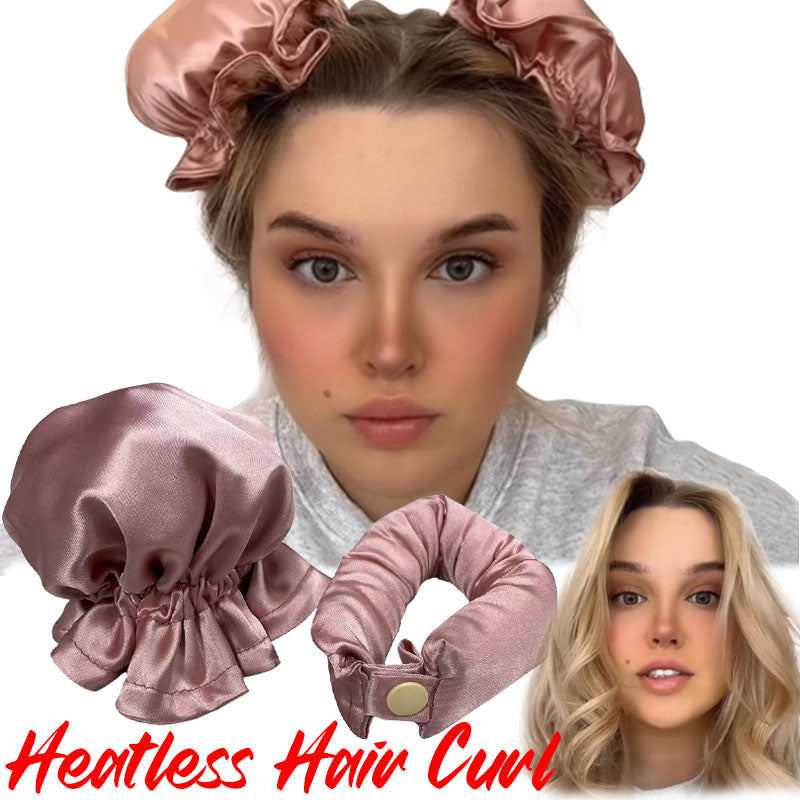 Cute Ball Head Hair Curler with Headband for Heatless Waves