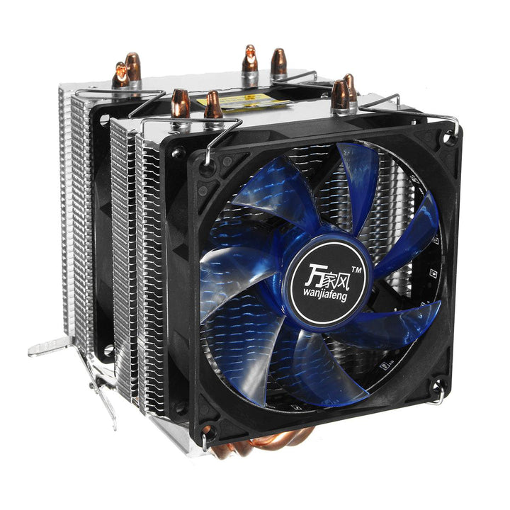 3 Pin 90mm LED Light CPU Cooling Fan Cooler Radiator for Intel LGA2011 LGA1155 AMD3+ AMD2 - MRSLM