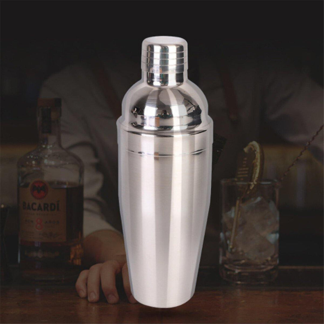 Cocktail Shaker Set Mixer Martini Spirits Bar Spoon Tongs Jigger Strainer Stand - MRSLM