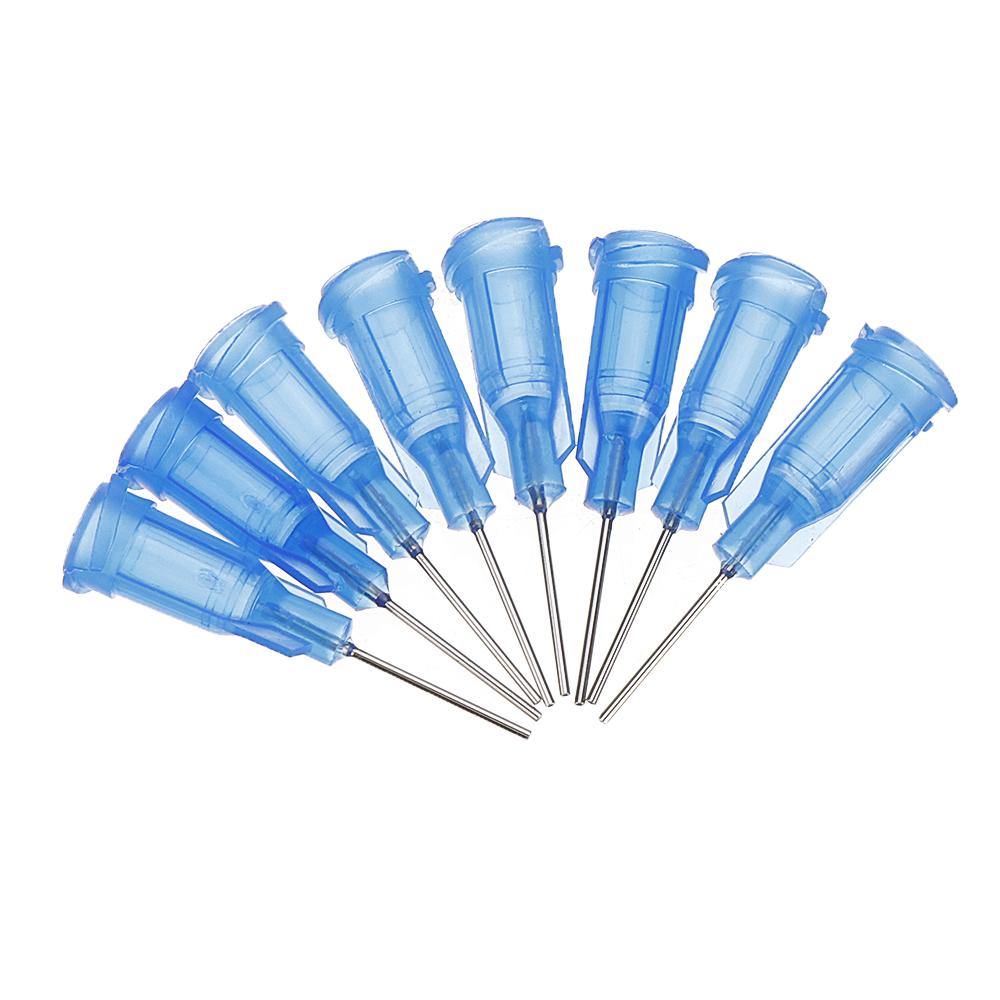 50Pcs/Set 1/2'' Blunt Tip Dispensing Needle w/ Clear Protector for Syringe Refilling and Measuring Liquid Industrial Glue Applicator Different Gauge - MRSLM