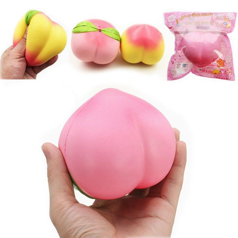 Jumbo Peach Squishy 10cm Slow Rising Soft Fruit Collection Gift Decor Toy - MRSLM