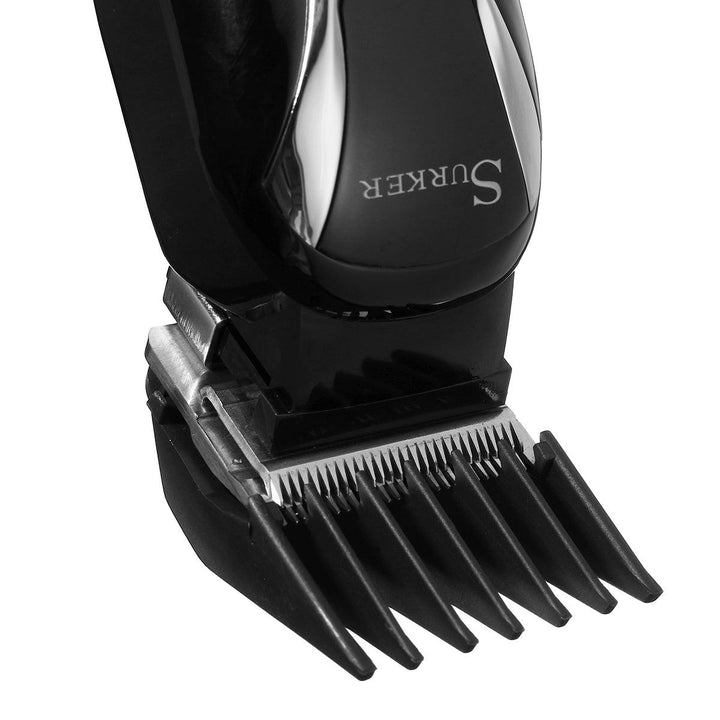 SURKER Barber Salon Electric Hair Clipper Rechargeable Trimmer Beard Body Shaver Grooming Razor LED Display Steel Blade Washable - MRSLM