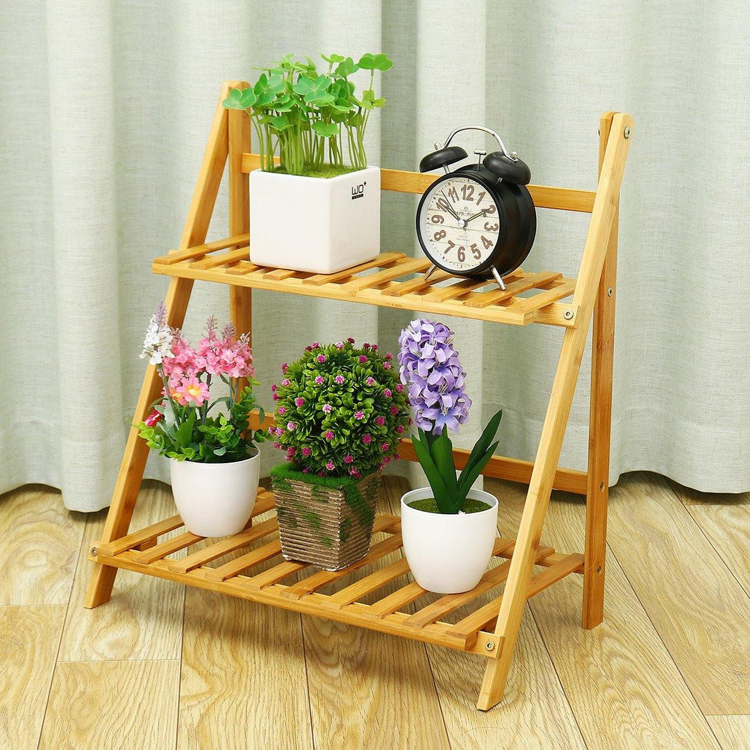 Wood/ Bamboo/ Shelf Flower Pot Plant Stand Rack Garden Indoor Outdoor Patio - MRSLM