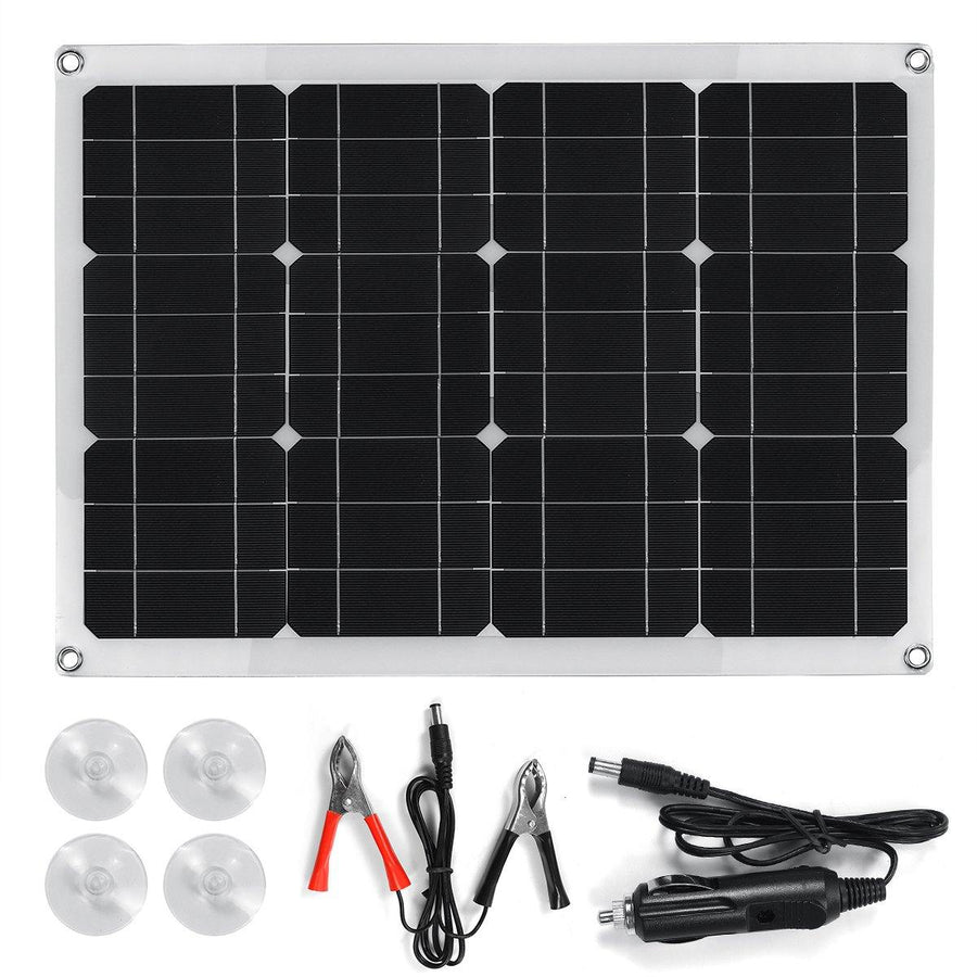 40W 18V/5V Output Mono Solar Panel Dual USB Port Monocrystalline Flexible Solar Charger For Car RV Boat Battery Charger - MRSLM