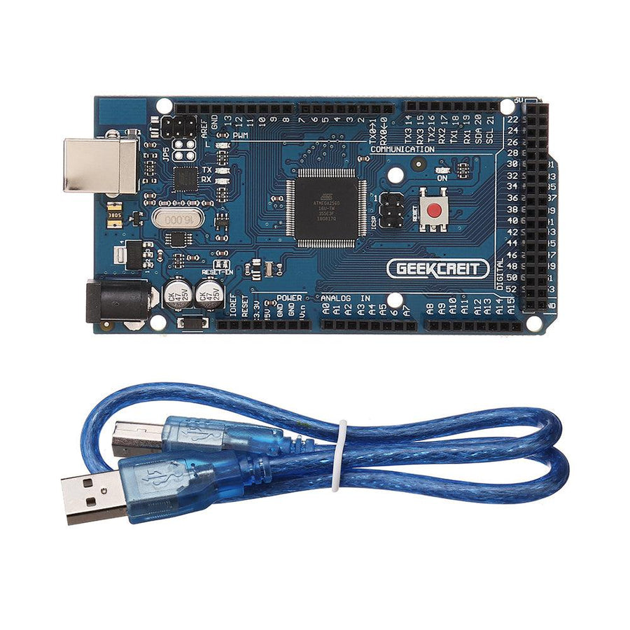 Geekcreit® MEGA 2560 R3 ATmega2560 MEGA2560 Development Board With USB Cable Geekcreit for Arduino - products that work with official Arduino boards - MRSLM