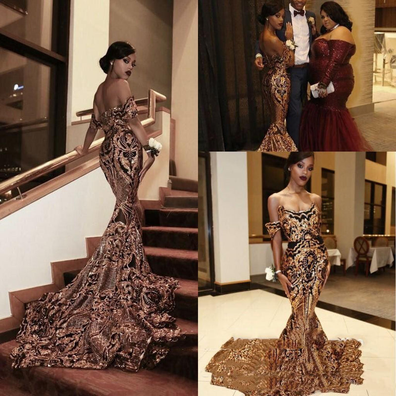 Embroidered sequin evening dress - MRSLM