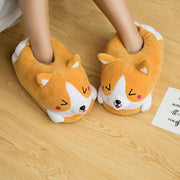 Cartoon koi dog plush slippers - MRSLM