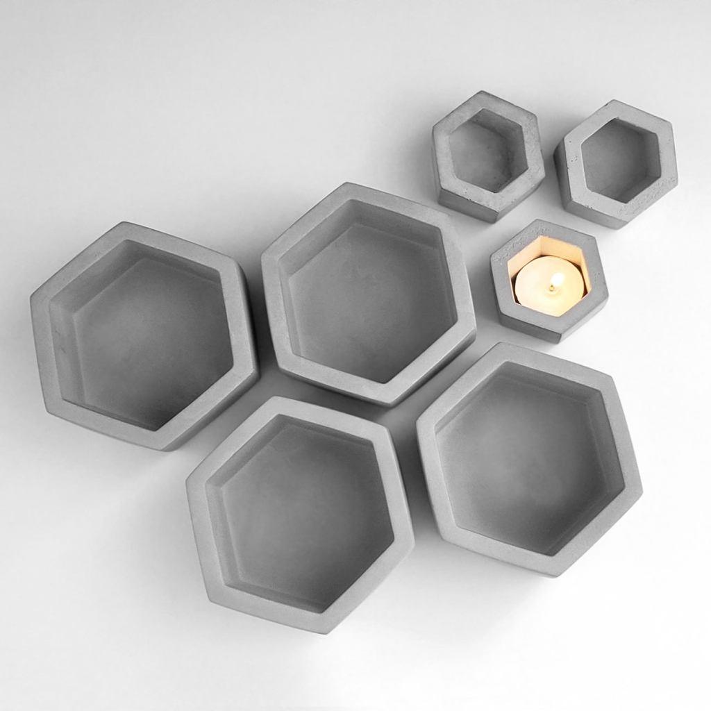 Gray Hexagon Ceramic Planter - MRSLM