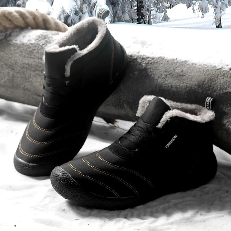 Cotton Shoes Lace-up Warm Snow Boots Winter - MRSLM