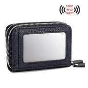 Women's leather double zipper wallet - MRSLM