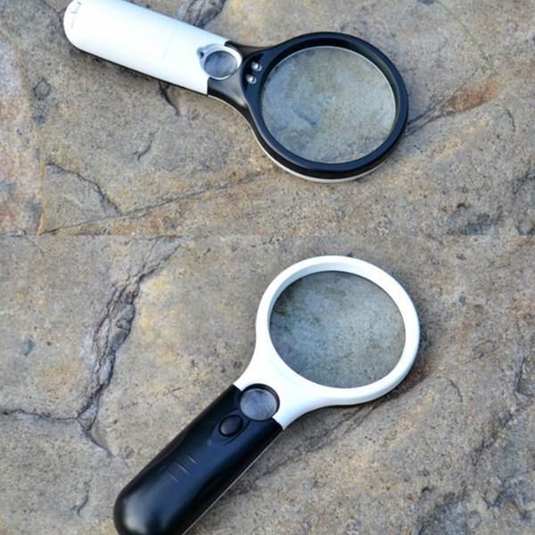 10X 20X 3 LED Light Handheld Magnifier Reading Magnifying Lens Glass Jewelry Craft Loupe - MRSLM