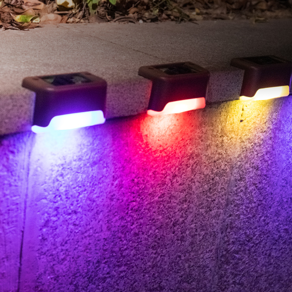 4 Uds. De luces de pared de valla con energía Solar LED, lámpara de jardín, caminos de paso, terraza al aire libre 