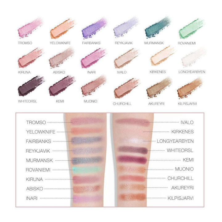 O.TWO.O 18 Colors Eyeshadow Palette Pigmented Powder Easy to Blend Rich Color Aurora Borealis Eye Shadow Makeup - MRSLM