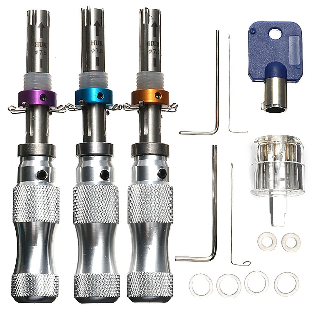 Cylinder Locksmith Repair Tool 3Pcs 7Pin Tubular Pick Tool Car & Vehicle Accessories - MRSLM