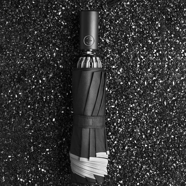 Xmund XD-HK11 Automatic Umbrella 1-2 People Reflective Folding Umbrella Portable Windproof Sunshade With Leather Cover - MRSLM