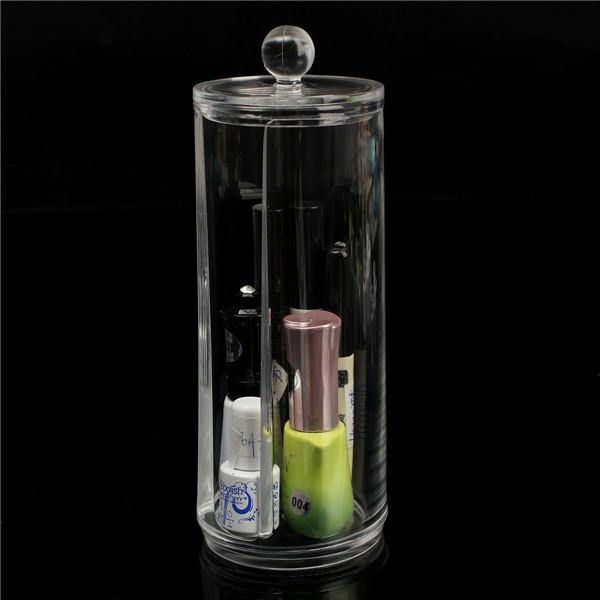 Acrylic Clear Make Up Cotton Pad Organizer Cosmetic Display Storage Makeup Case Holder - MRSLM