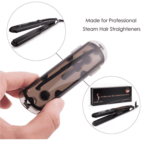 Steam Function Flat Iron Tourmaline Ceramic Vapor Professional Hair Straightener with Argan Oil Infusion Straightening Irons - MRSLM