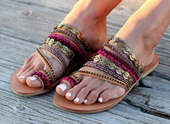 Over-toe half-drag sandals - MRSLM
