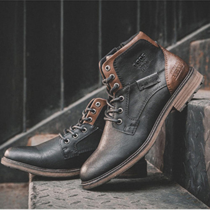 Men's vintage leather Martin boots - MRSLM