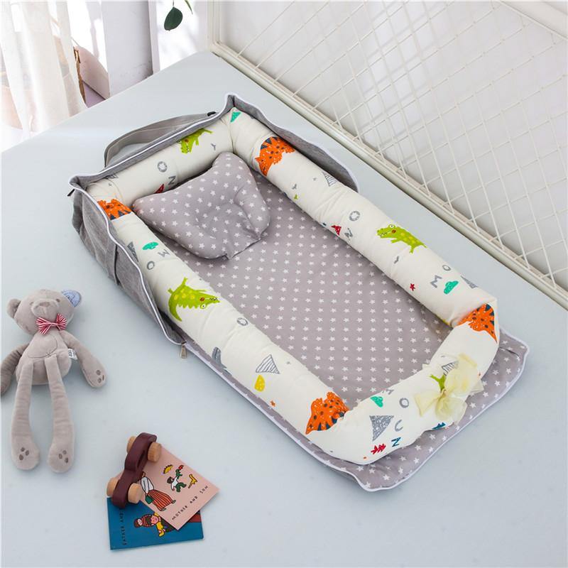 Portable Baby Nest Bed for Boys Girls Travel Bed Infant Cotton Cradle Crib Baby - MRSLM