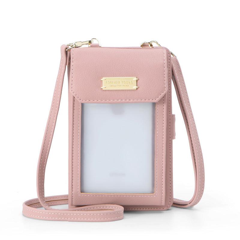 carteira feminina para celular, tipo bolsa de pescoço.