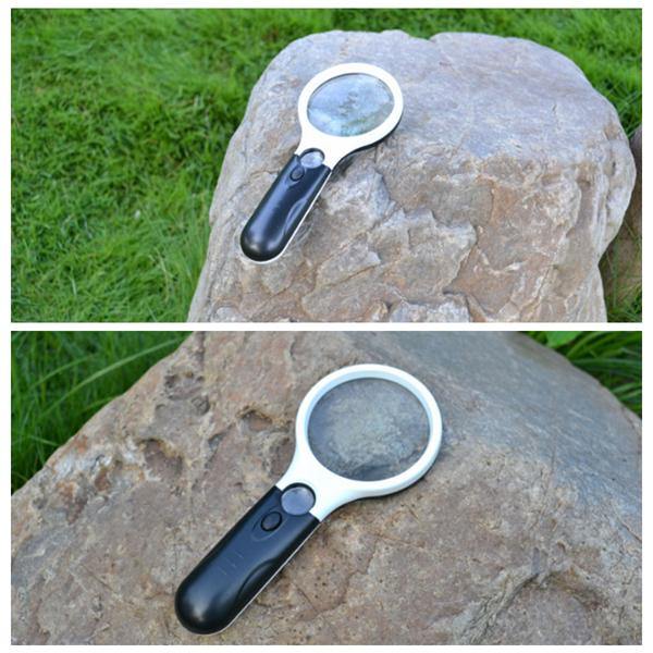 10X 20X 3 LED Light Handheld Magnifier Reading Magnifying Lens Glass Jewelry Craft Loupe - MRSLM