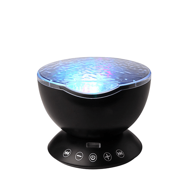 Ocean Wave Projector LED Night Light Remote Control TF Cards Music Player Speaker Aurora Projection - MRSLM