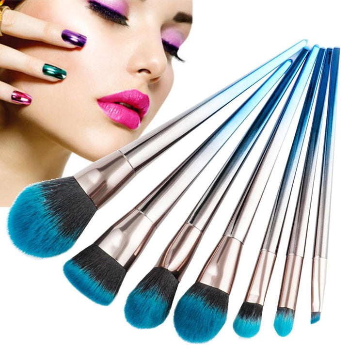 7Pcs Makeup Brushes Diamond Foundation Cosmetic Eyeshadow Eyeliner Lip Brush Set - MRSLM