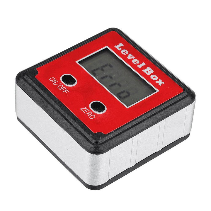 Drillpro 2-key Mini Precision Digital Inclinometer Level Box Protractor Angle Finder Gauge Meter with Magnet Base - MRSLM