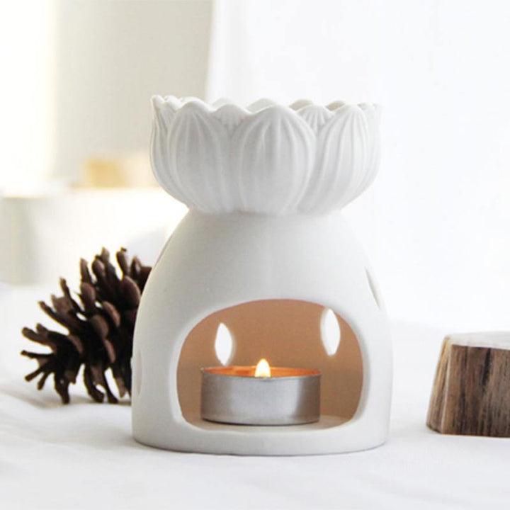Oil Burner Ceramic Wax Warmer Aroma Censer Candle Holder Essential Oil Incense - MRSLM