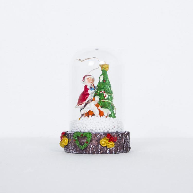 Christmas resin ornaments Santa snowman creative lights pendant Xmas Table decorations New Year Kids Gift - MRSLM
