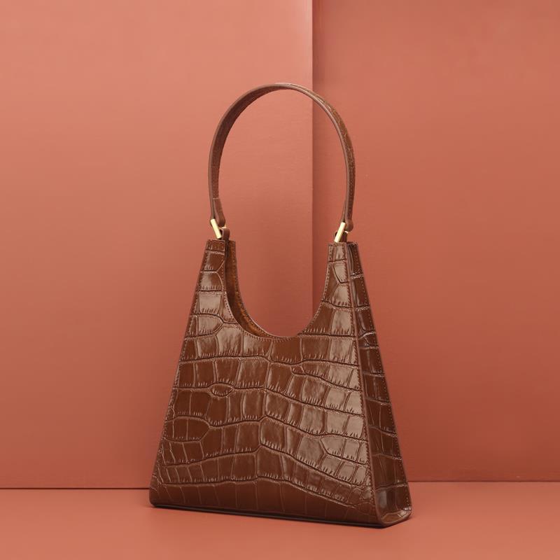 Vintage one-shoulder cowhide bucket bag - MRSLM