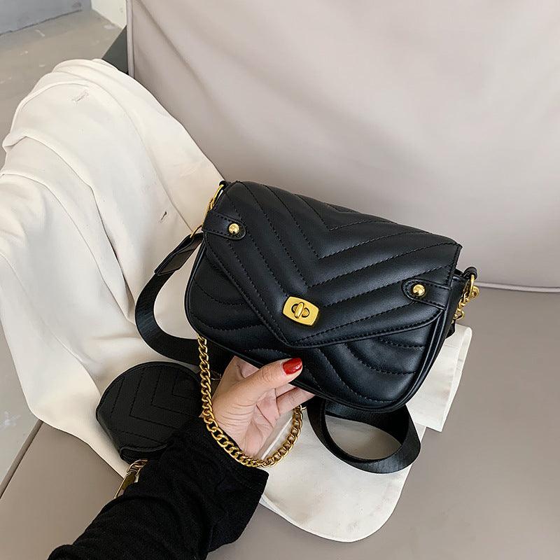 Small Fragrance Style Popular High-End Sense Chain Messenger Bag - MRSLM