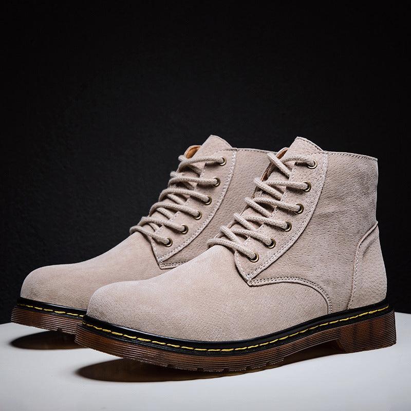 British style high-top casual single shoes cross-border large size worker - MRSLM