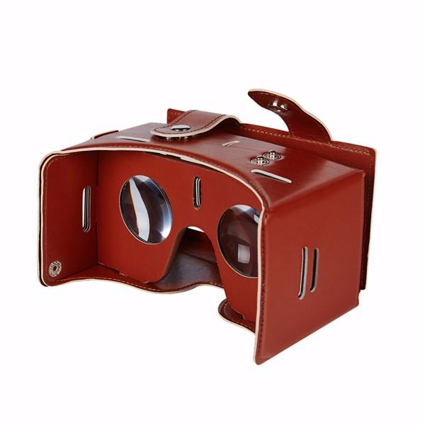 TOCHIC Leather 3D VR Glasses Virtual Reality Games Movies Device For 4.0-inch to 5.5-inch Smartphone - MRSLM
