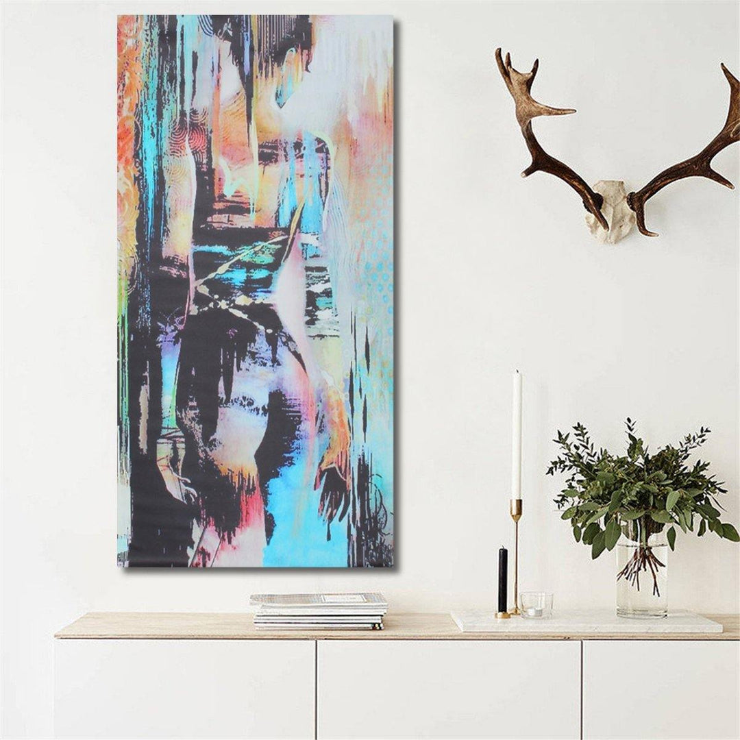 1 Piece Woman Back View Abstract Canvas Print Painting Wall Decorative Print Art Pictures Framed/Frameless Wall Hanging Decorations for Home Office - MRSLM