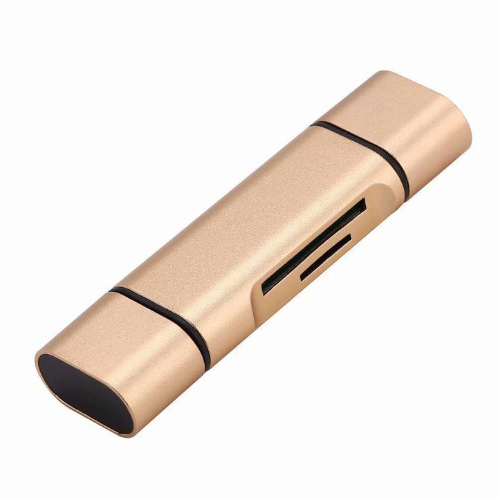 USB mobile phone card reader MICRO TYPE - C triad multi-function aluminum alloy support TF SD OTG foreign trade - MRSLM