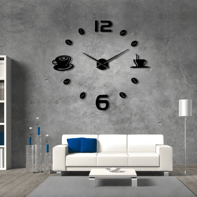 DIY wall clock living room bedroom creative 3D stereo mute home decoration wall clock - MRSLM