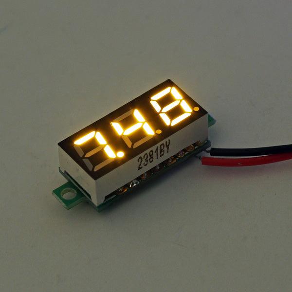 10Pcs Geekcreit® Yellow LED 0.28 Inch 2.6V-30V Mini Digital Volt Meter Voltage Tester Voltmeter - MRSLM