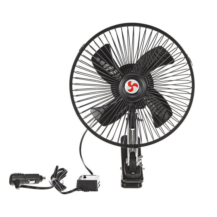 2 In 1 12V Car Clip-on Fan Camping Travel Portable Air Conditioning Fan - MRSLM