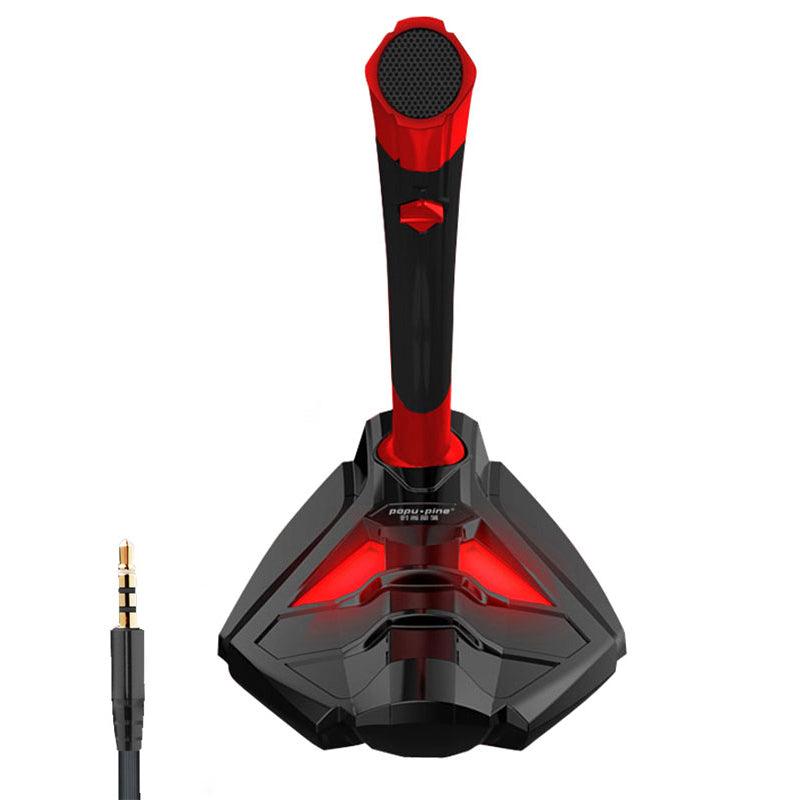 3.5mm USB Port Desktop Computer Microphone Chatting Play Games Microphone with Phone Holder - MRSLM