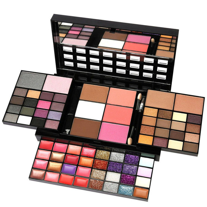 74 Color Eye Shadow Set Lip Gloss Blush Foundation Cream Glitter Eye Shadow Palette Makeup Set - MRSLM