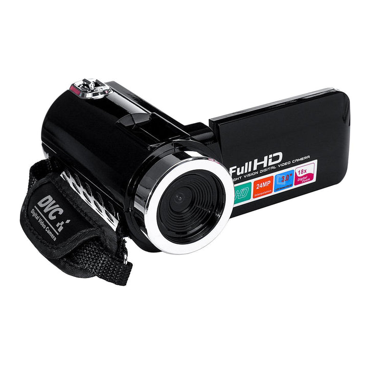 4K Full HD 1080P 24MP 18X Zoom 3 Inch LCD Digital Camcorder Video DV Camera 5.0MP CMOS Sensor for YouTube Vlogging - MRSLM