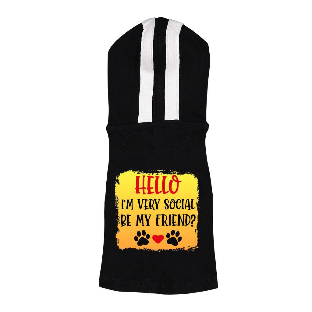 Friend Dog Shirt with Hoodie - Colorful Dog Hoodie - Printed Dog Clothing - MRSLM
