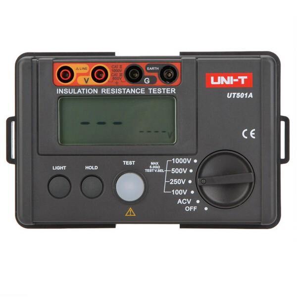 UNI-T UT501A 1000V Insulation Resistance Meter Ground Tester MegOhmmeter Volt Meterr with LCD Backlight - MRSLM